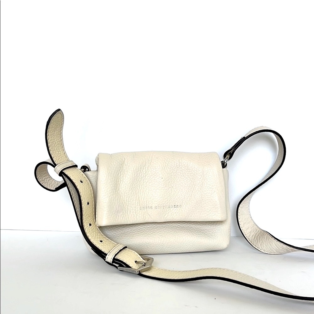 Aimee Kestenberg White Crossbody Bag with Adjustable Strap size 7x5”